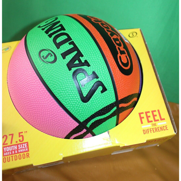 Crayola Kohl's Collaboration Spalding Youth Multi Color Basketball 27.5" In Box - Picture 2 of 3